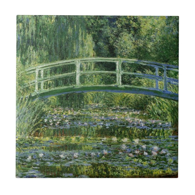 Claude Monet Water Lilies and Japanese Bridge Tile (Front)