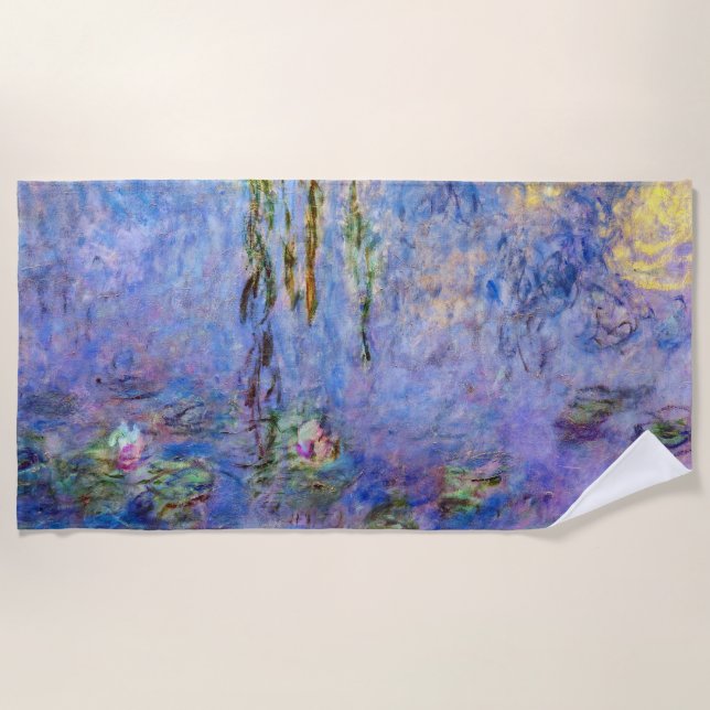 Claude Monet - Water Lilies Beach Towel (Front)