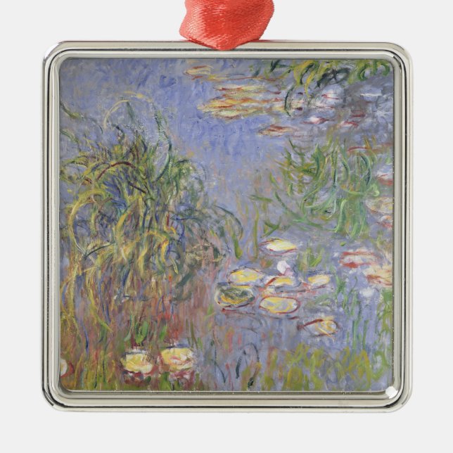 Claude Monet | Water-Lilies, Cluster of Grass Metal Tree Decoration (Front)