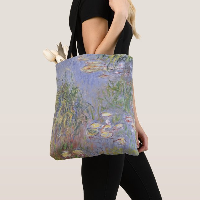 Claude Monet | Water-Lilies, Cluster of Grass Tote Bag (Close Up)