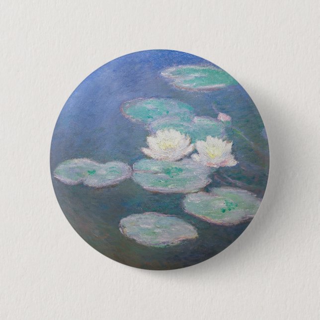 Claude Monet - Water Lilies, Evening Effect 6 Cm Round Badge (Front)