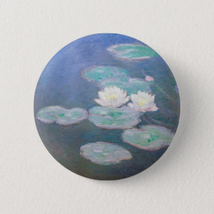 Claude Monet - Water Lilies, Evening Effect 6 Cm Round Badge