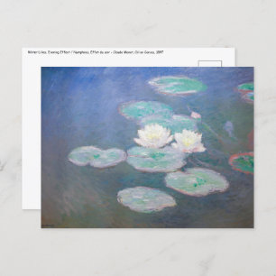 Claude Monet - Water Lilies, Evening Effect Postcard