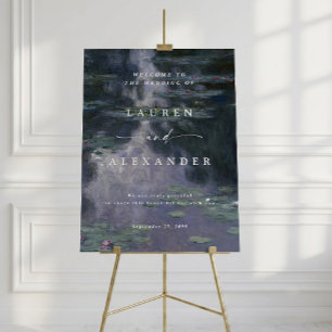 Claude Monet Water Lilies Fine Art Wedding Welcome Poster
