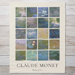 Claude Monet Water Lilies Fleece Blanket<br><div class="desc">Throw blanket featuring Claude Monet Water Lilies vintage floral landscape paintings.</div>