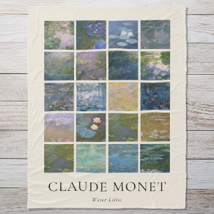 Claude Monet Water Lilies Fleece Blanket