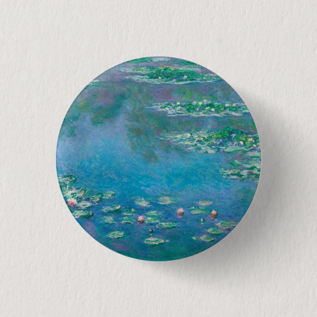Claude Monet. Water Lilies. French impressionism 3 Cm Round Badge (Front)