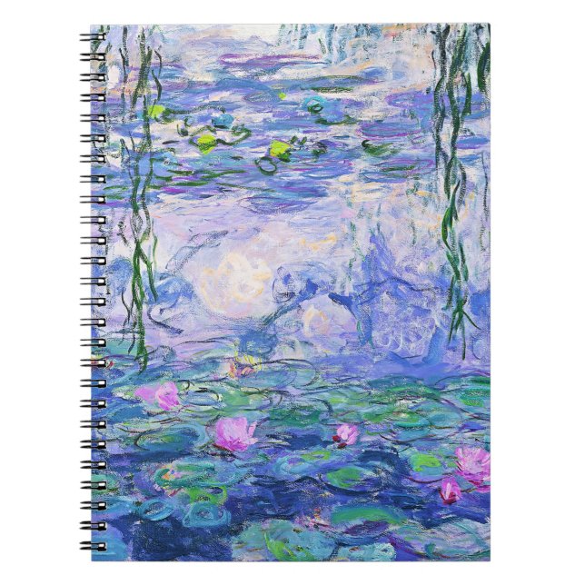Claude Monet Water Lilies French Impressionist Art Notebook (Front)