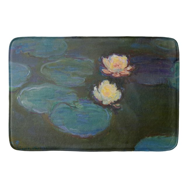 Claude Monet Water Lilies Impressionist Oil Art Bath Mat (Front)