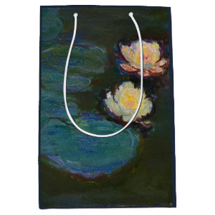 Claude Monet Water Lilies Impressionist Oil Art Medium Gift Bag