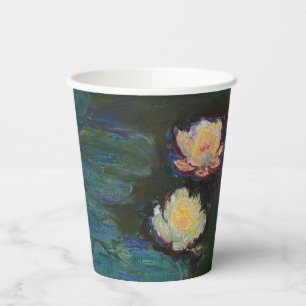 Claude Monet Water Lilies Impressionist Oil Art Paper Cups