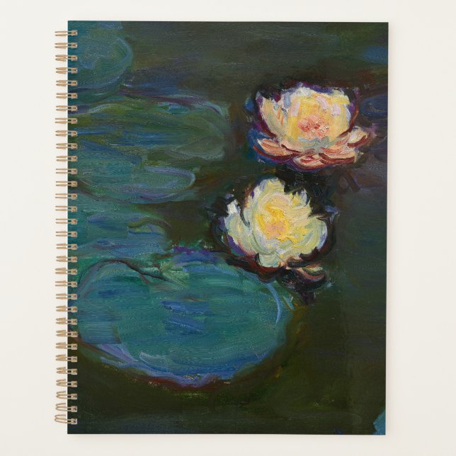 Claude Monet Water Lilies Impressionist Oil Art Planner (Front)