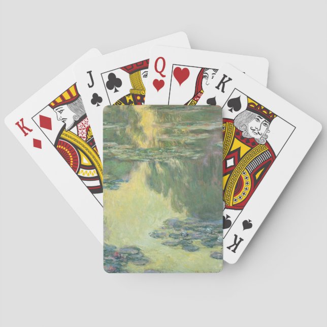 Claude Monet Water Lilies Impressionist Painting Playing Cards (Back)