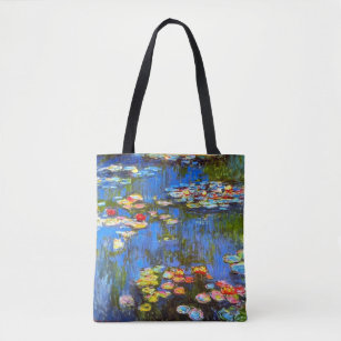 Claude Monet, Water Lilies, Impressionist Tote Bag