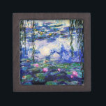 Claude Monet-Water-Lilies Jewellery Box<br><div class="desc">Fine art masterpiece by Claude Monet (1840 - 1926) featuring his popular landscape painting Water-Lilies based on shades of blue, green and purple.It makes a graceful jewellery box for fans of Claude Monet,  Impressionism and real fine art.</div>