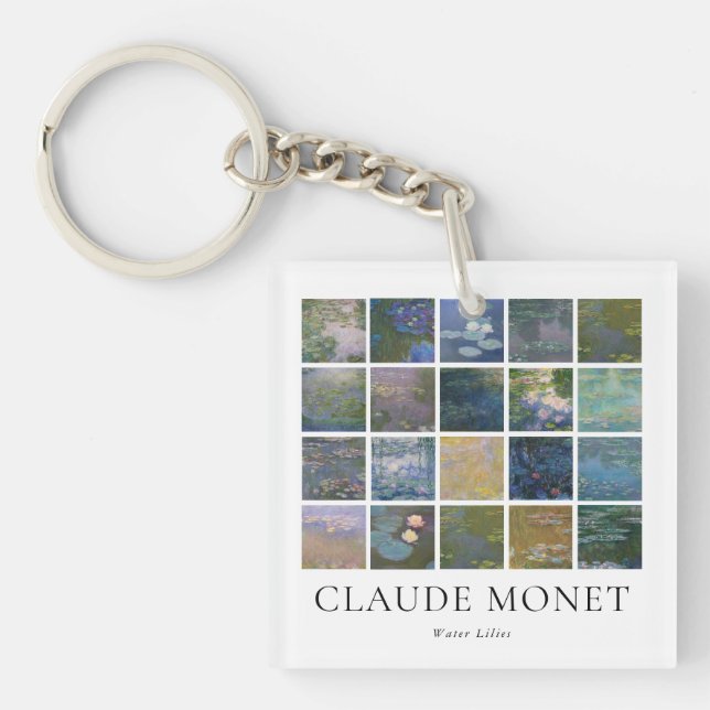 Claude Monet Water Lilies Key Ring (Front)