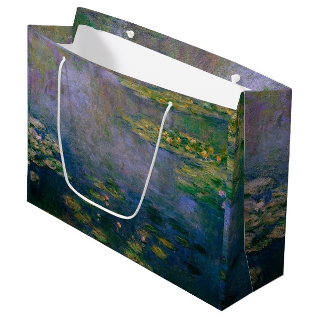 Claude Monet - Water Lilies Large Gift Bag (Front Angled)