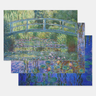 Claude Monet - Water Lilies Masterpieces Selection Wrapping Paper Sheet