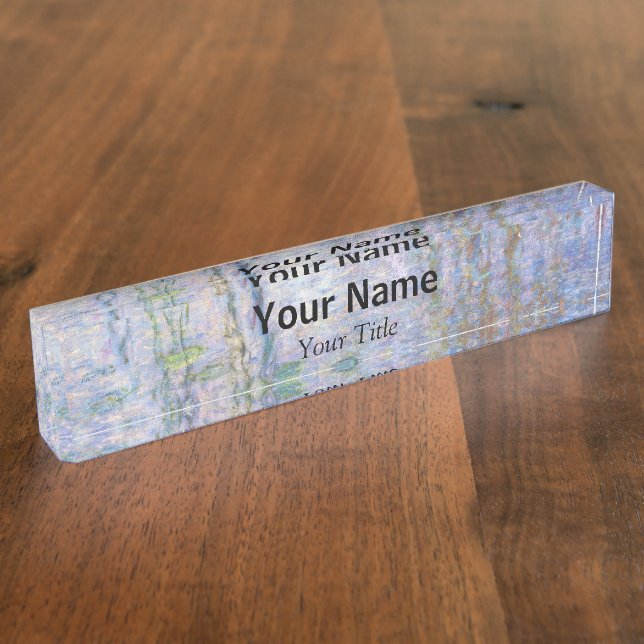 Claude Monet - Water Lilies Nameplate (Side)