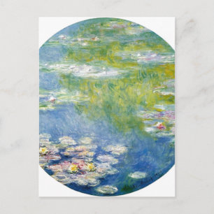 Claude Monet Water-Lilies Nymph?as 1908 Technique  Postcard