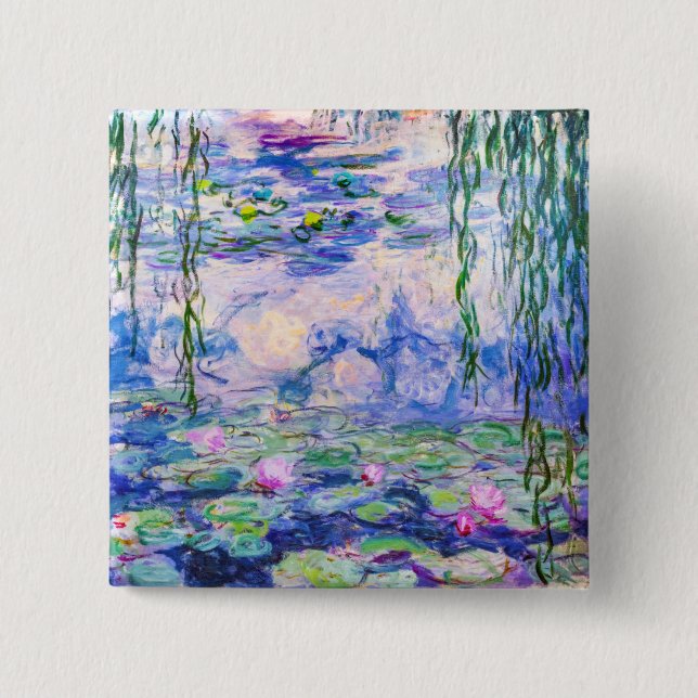 Claude Monet - Water Lilies / Nympheas 1919 15 Cm Square Badge (Front)