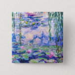 Claude Monet - Water Lilies / Nympheas 1919 15 Cm Square Badge<br><div class="desc">Water Lilies / Nympheas (W.1852) - Claude Monet,  Oil on Canvas,  1916-1919</div>