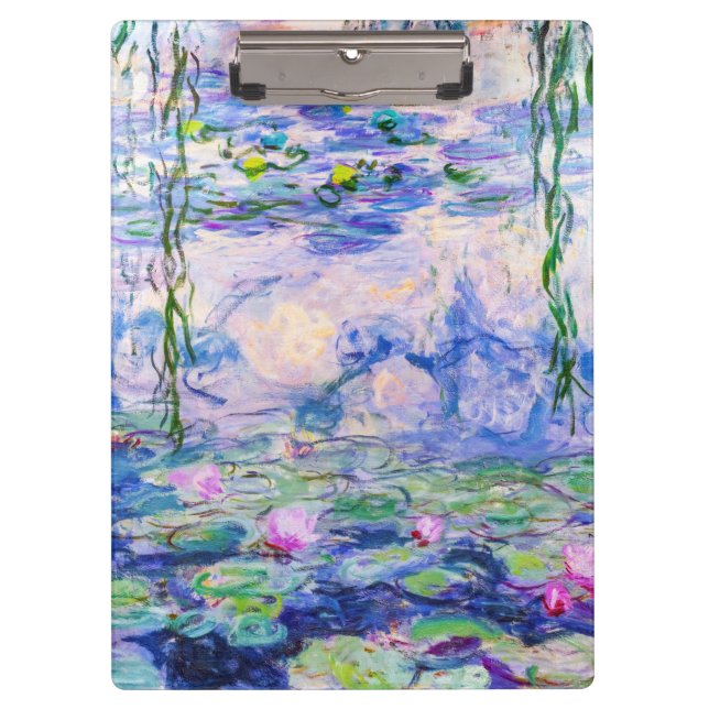 Claude Monet - Water Lilies / Nympheas 1919 Clipboard (Front)