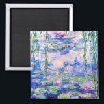 Claude Monet - Water Lilies / Nympheas 1919 Magnet<br><div class="desc">Water Lilies / Nympheas (W.1852) - Claude Monet,  Oil on Canvas,  1916-1919</div>
