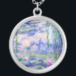 Claude Monet - Water Lilies / Nympheas 1919 Silver Plated Necklace<br><div class="desc">Water Lilies / Nympheas (W.1852) - Claude Monet,  Oil on Canvas,  1916-1919</div>