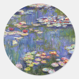 Claude Monet - Water Lilies / Nympheas Classic Round Sticker