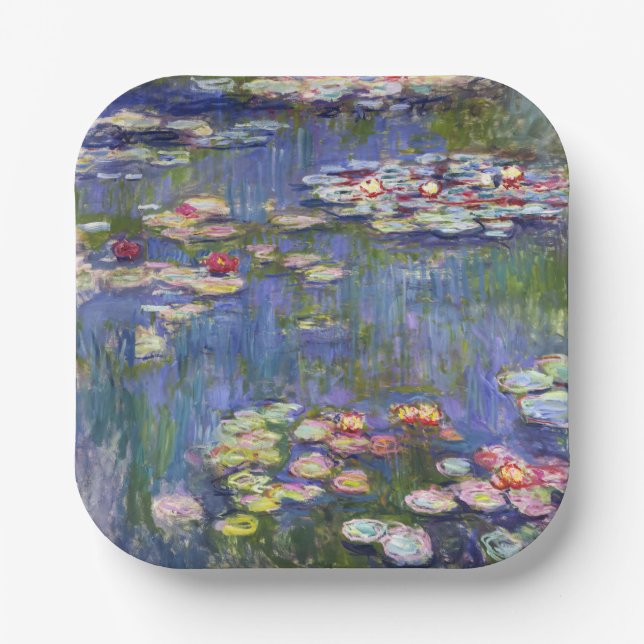 Claude Monet - Water Lilies / Nympheas Paper Plate (Front)