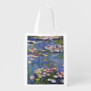Claude Monet - Water Lilies / Nympheas Reusable Grocery Bag
