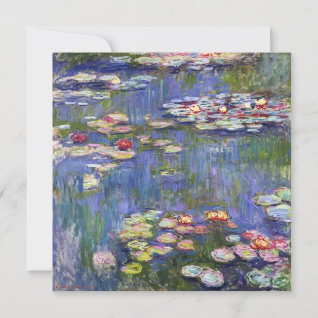 Claude Monet - Water Lilies / Nympheas Thank You Card (Front)