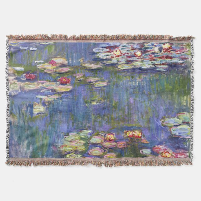 Claude Monet - Water Lilies / Nympheas Throw Blanket (Front)