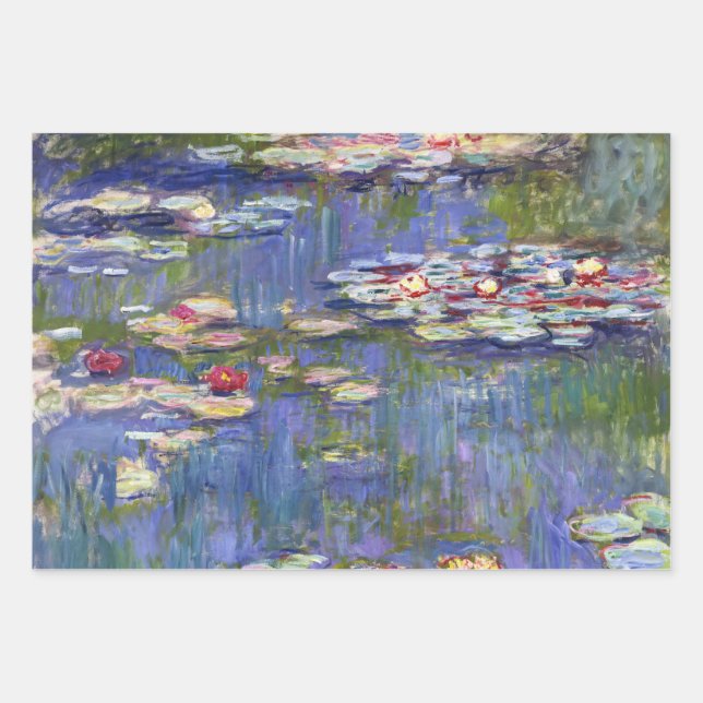 Claude Monet - Water Lilies / Nympheas Wrapping Paper Sheet (Front)