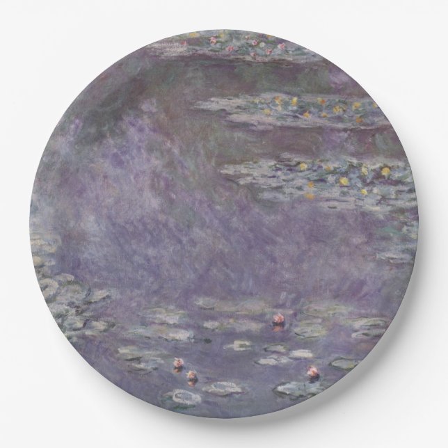 Claude Monet - Water Lilies Paper Plate (Front)