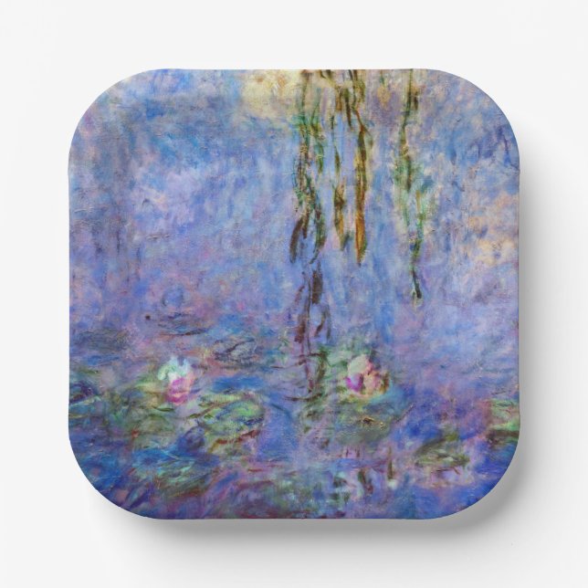 Claude Monet - Water Lilies Paper Plate (Front)