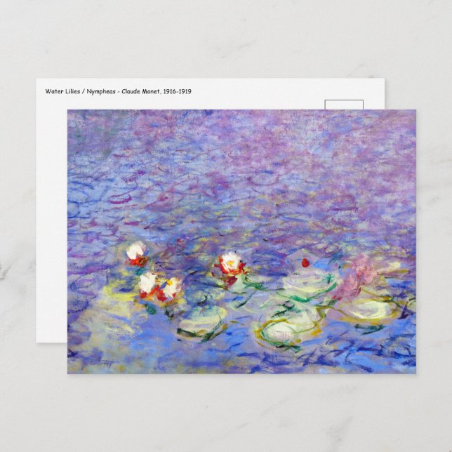 Claude Monet - Water Lilies Postcard (Front/Back)