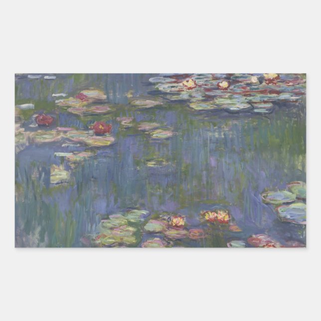 Claude Monet - Water Lilies Rectangular Sticker (Front)