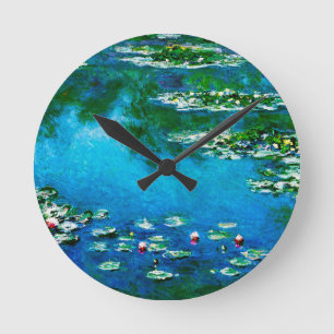 Claude Monet-Water-Lilies Round Clock