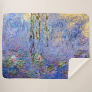 Claude Monet - Water Lilies Sherpa Blanket