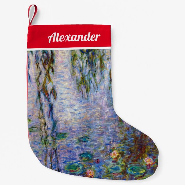 Claude Monet - Water Lilies Small Christmas Stocking (Front)