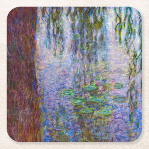 Claude Monet - Water Lilies Square Paper Coaster