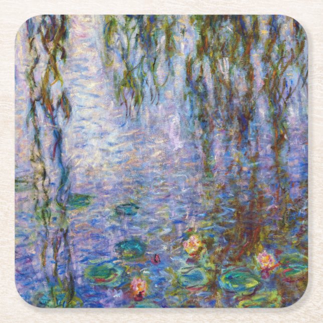 Claude Monet - Water Lilies Square Paper Coaster (Front)