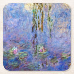 Claude Monet - Water Lilies Square Paper Coaster<br><div class="desc">Water Lilies / Nympheas by Claude Monet in 1916-1919</div>