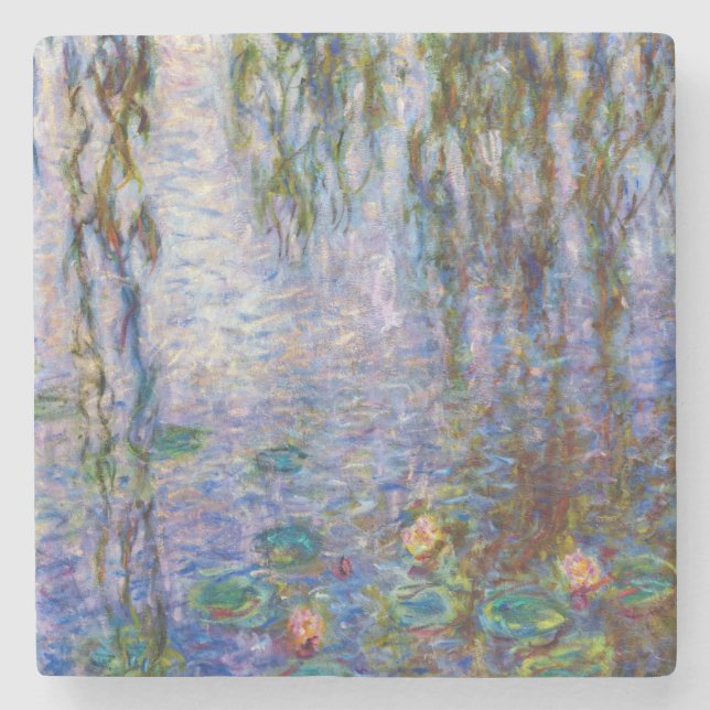 Claude Monet - Water Lilies Stone Coaster (Front)