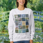Claude Monet Water Lilies Sweatshirt<br><div class="desc">Collage poster featuring Claude Monet Water Lilies vintage floral landscape paintings.</div>