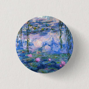 Claude Monet Water Lilies Vintage Floral HD Art 3 Cm Round Badge