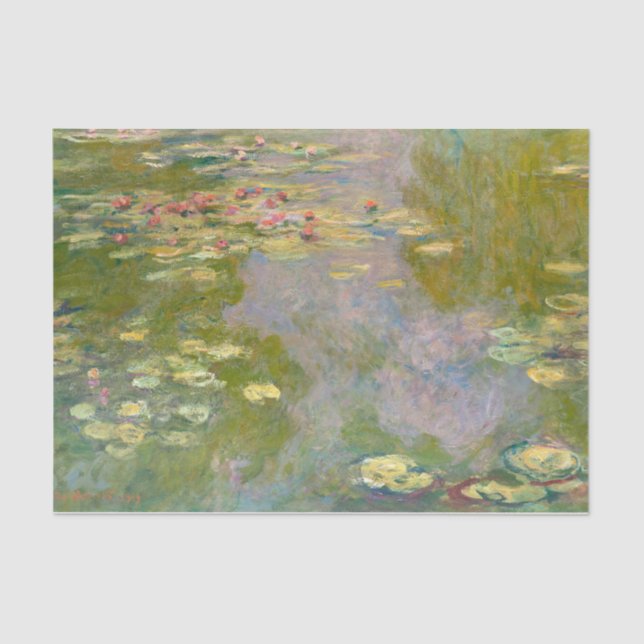 Claude Monet, Water Lilies, Water Lily,  Decoupage Tissue Paper (Front)
