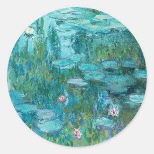 Claude Monet Water Lilies Wedding Classic Round Sticker